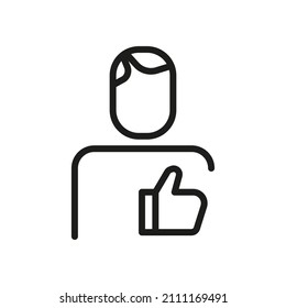 User Icon Isolated on White Background. Custom Symbol For Your Website, Logo, App, User Interface.