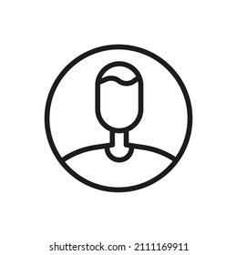 User Icon Isolated on White Background. Custom Symbol For Your Website, Logo, App, User Interface.