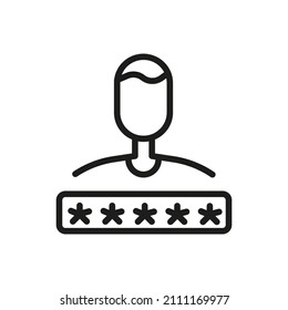 Icono de usuario aislado en fondo blanco. Símbolo personalizado para su sitio web, logotipo, aplicación, interfaz de usuario.