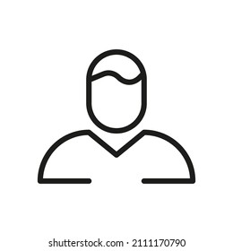 User Icon Isolated on White Background. Custom Symbol For Your Website, Logo, App, User Interface.