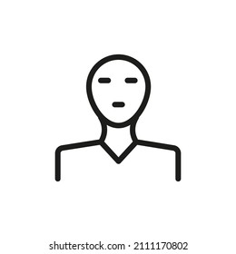 Icono de usuario aislado en fondo blanco. Símbolo personalizado para su sitio web, logotipo, aplicación, interfaz de usuario.