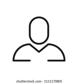 User Icon Isolated on White Background. Custom Symbol For Your Website, Logo, App, User Interface.