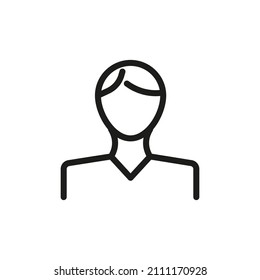 User Icon Isolated on White Background. Custom Symbol For Your Website, Logo, App, User Interface.