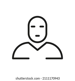 User Icon Isolated on White Background. Custom Symbol For Your Website, Logo, App, User Interface.