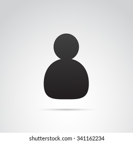 User icon isolated on white background. Vector art.