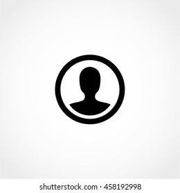 user Icon Isolated on White Background