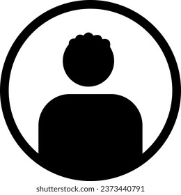 icono de usuario símbolo de signo aislado ilustración vector ilustración - Colección de iconos vectoriales de estilo negro de alta calidad