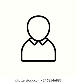icono de usuario, icono de línea de interfaz de usuario aislada para el proyecto