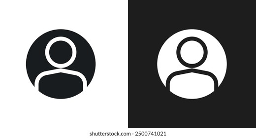 User icon line art vector