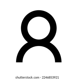 Línea de iconos de usuario aislada en fondo blanco. Icono delgado plano negro sobre el estilo de contorno moderno. Símbolo lineal y trazo editable. Ilustración vectorial de trazo simple y de píxel perfecto.