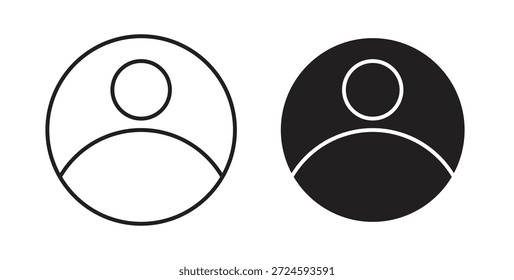 User icon with line and silhouette versions.