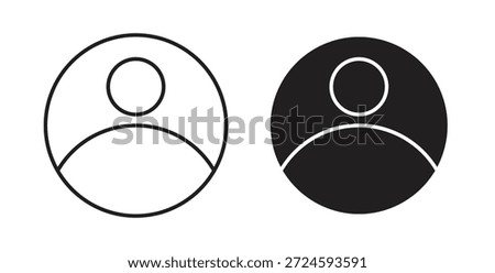 User icon with line and silhouette versions.