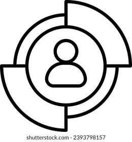 ilustración de vector de línea de icono de usuario