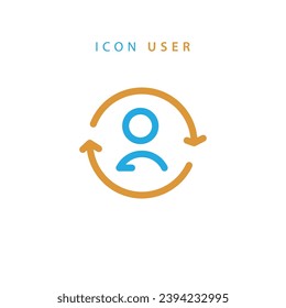 User icon with line vector type. Contains icons like male, female, profile, personal qualities and many other nice icons. It is suitable for applications and websites.