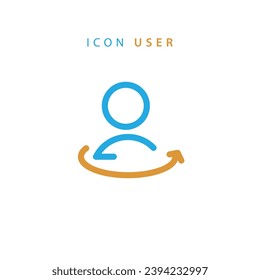User icon with line vector type. Contains icons like male, female, profile, personal qualities and many other nice icons. It is suitable for applications and websites.