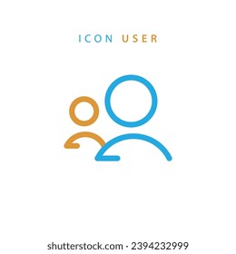 User icon with line vector type. Contains icons like male, female, profile, personal qualities and many other nice icons. It is suitable for applications and websites.