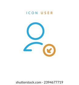 User icon with line vector type. Contains icons like male, female, profile, personal qualities and many other nice icons. It is suitable for applications and websites.