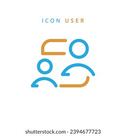 User icon with line vector type. Contains icons like male, female, profile, personal qualities and many other nice icons. It is suitable for applications and websites.