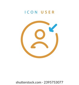 User icon with line vector type. Contains icons like male, female, profile, personal qualities and many other nice icons. It is suitable for applications and websites.