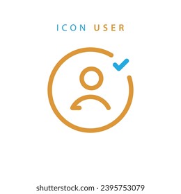 User icon with line vector type. Contains icons like male, female, profile, personal qualities and many other nice icons. It is suitable for applications and websites.