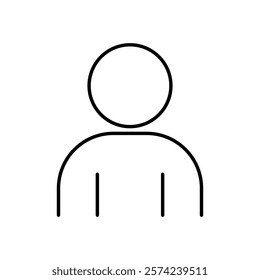 User Icon linear logo isolated