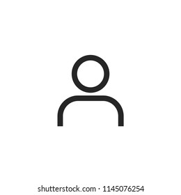 User icon in linear style for social media.
