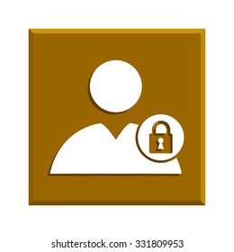 User icon, lock icon.  Flat design style eps 10