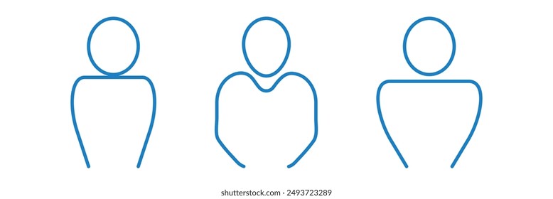 User icon. Login Icon Vector Line Symbol. User icon set.
