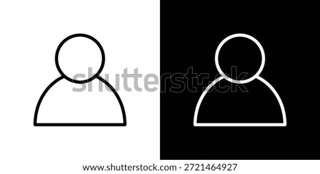 User icon logo concept in strokes