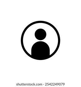 User icon logo design. person sign and symbol. people icon. 