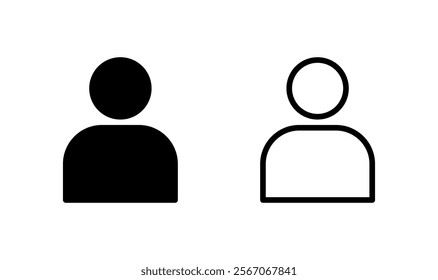 User icon logo design. person sign and symbol. people icon. 