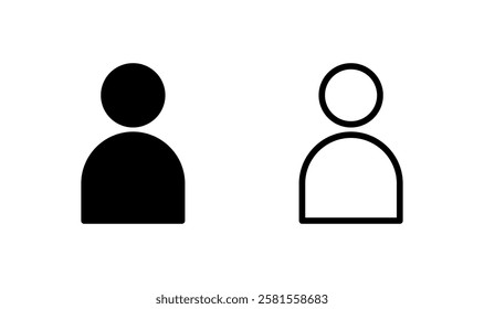 User icon logo design. person sign and symbol. people icon. 