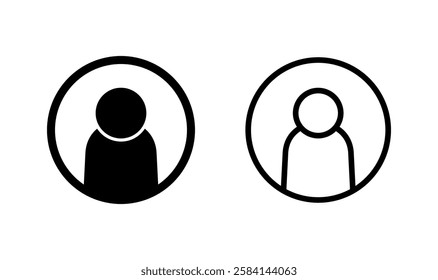 User icon logo design. person sign and symbol. people icon. 
