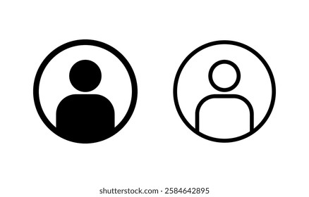 User icon logo design. person sign and symbol. people icon. 