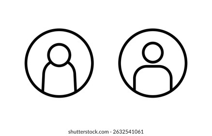 User icon logo design. person sign and symbol. people icon. 