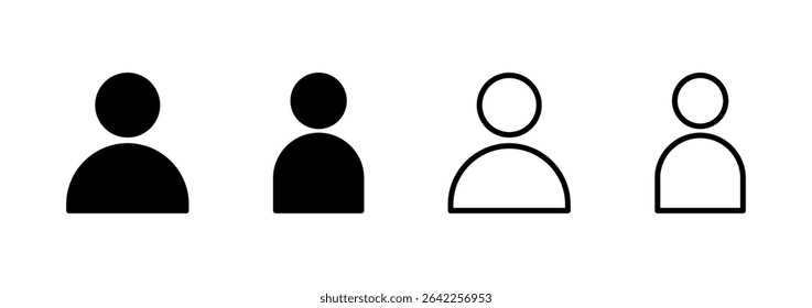 User icon logo design. person sign and symbol. people icon. 