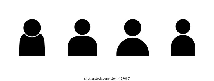 User icon logo design. person sign and symbol. people icon. 