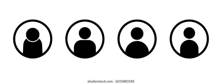 User icon logo design. person sign and symbol. people icon. 