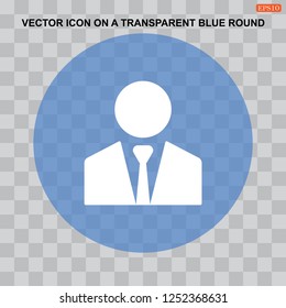 User icon of man in business suit.