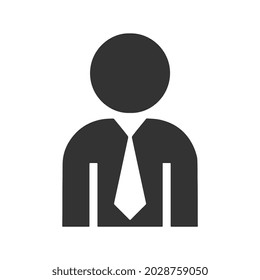 user icon of man in business suit symbol