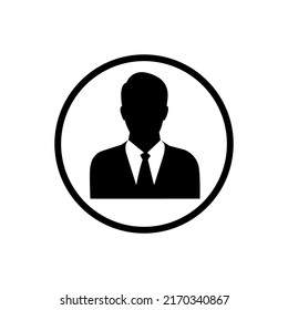 user icon of man in business suit symbol