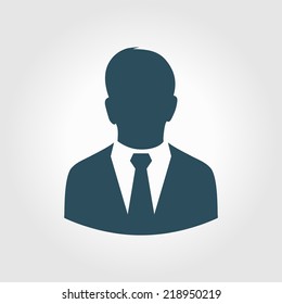 User Icon Of Man In Business Suit.