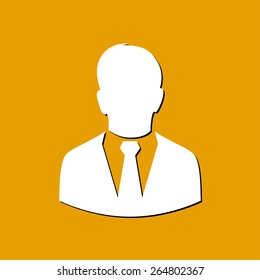 User icon of man in business suit.