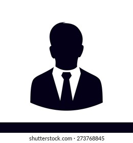 User icon of man in business suit.