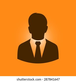 User icon of man in business suit.