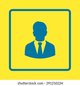 User icon of man in business suit.