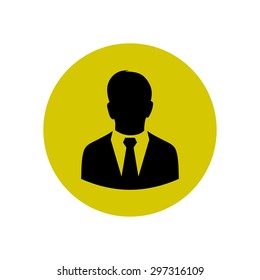 User icon of man in business suit.