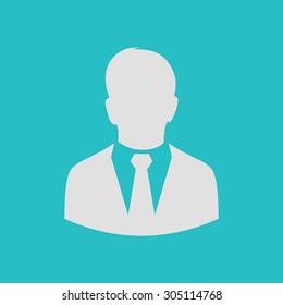 User icon of man in business suit.