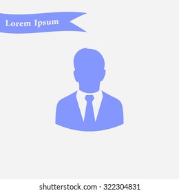 User icon of man in business suit.