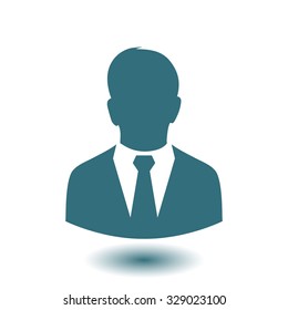 User icon of man in business suit.